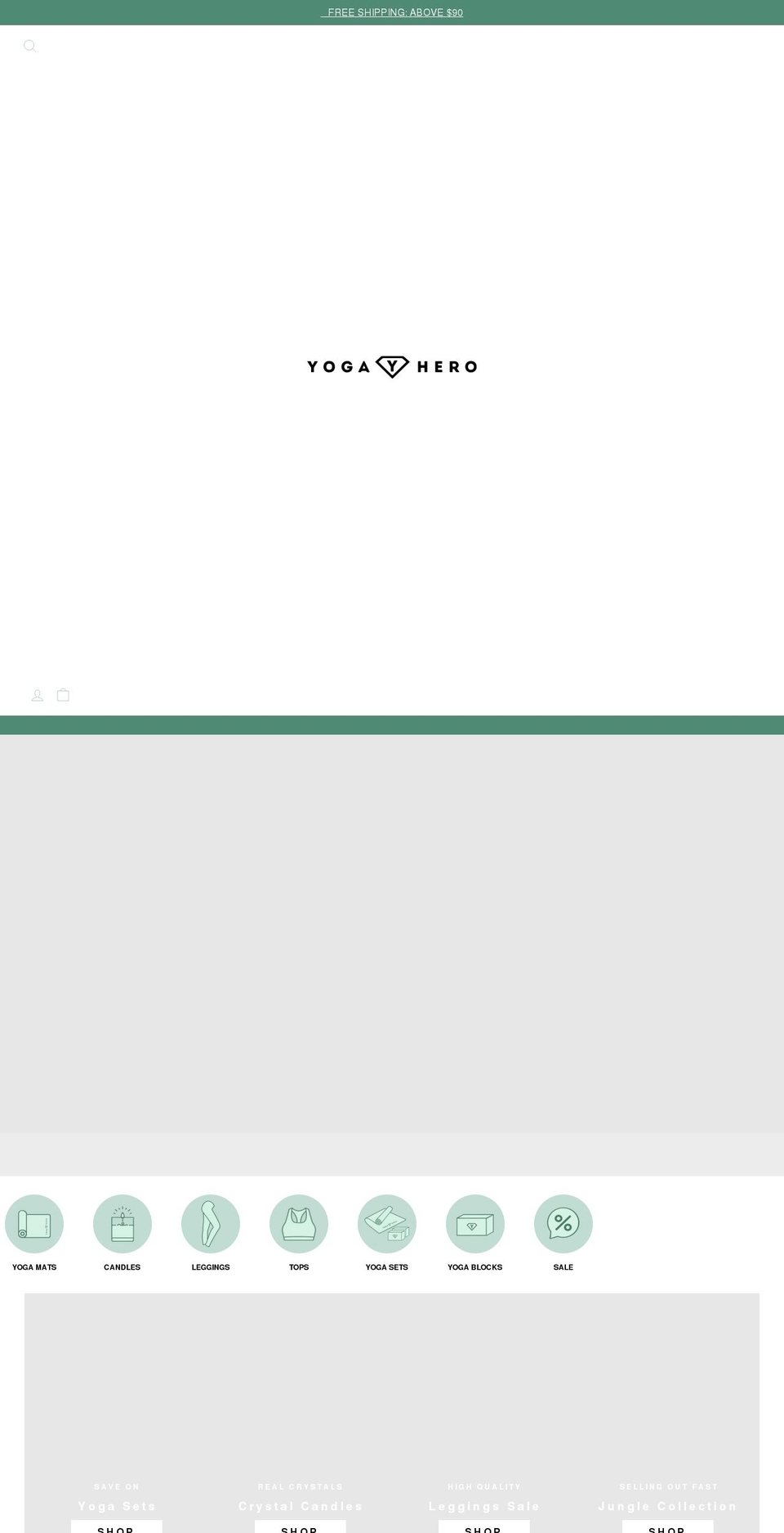 yoga-hero.com shopify website screenshot
