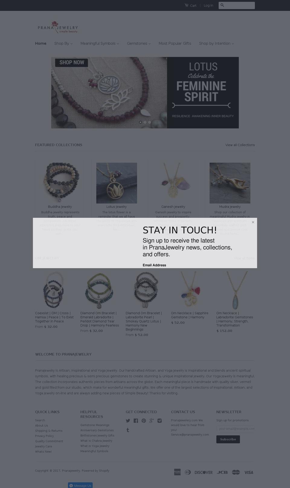 yoga-inspired-jewelry.com shopify website screenshot