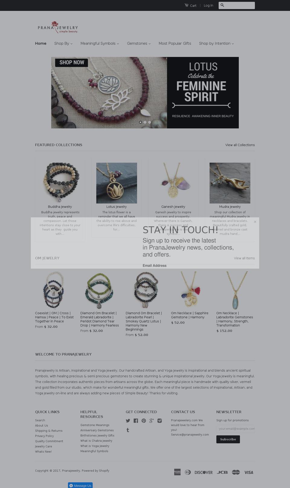 yoga-jewelry.com shopify website screenshot