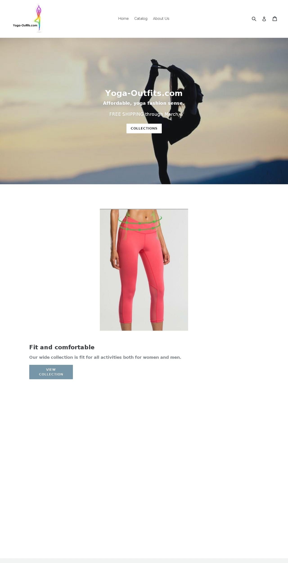 yoga-outfits.com — Shopify storefront screenshot