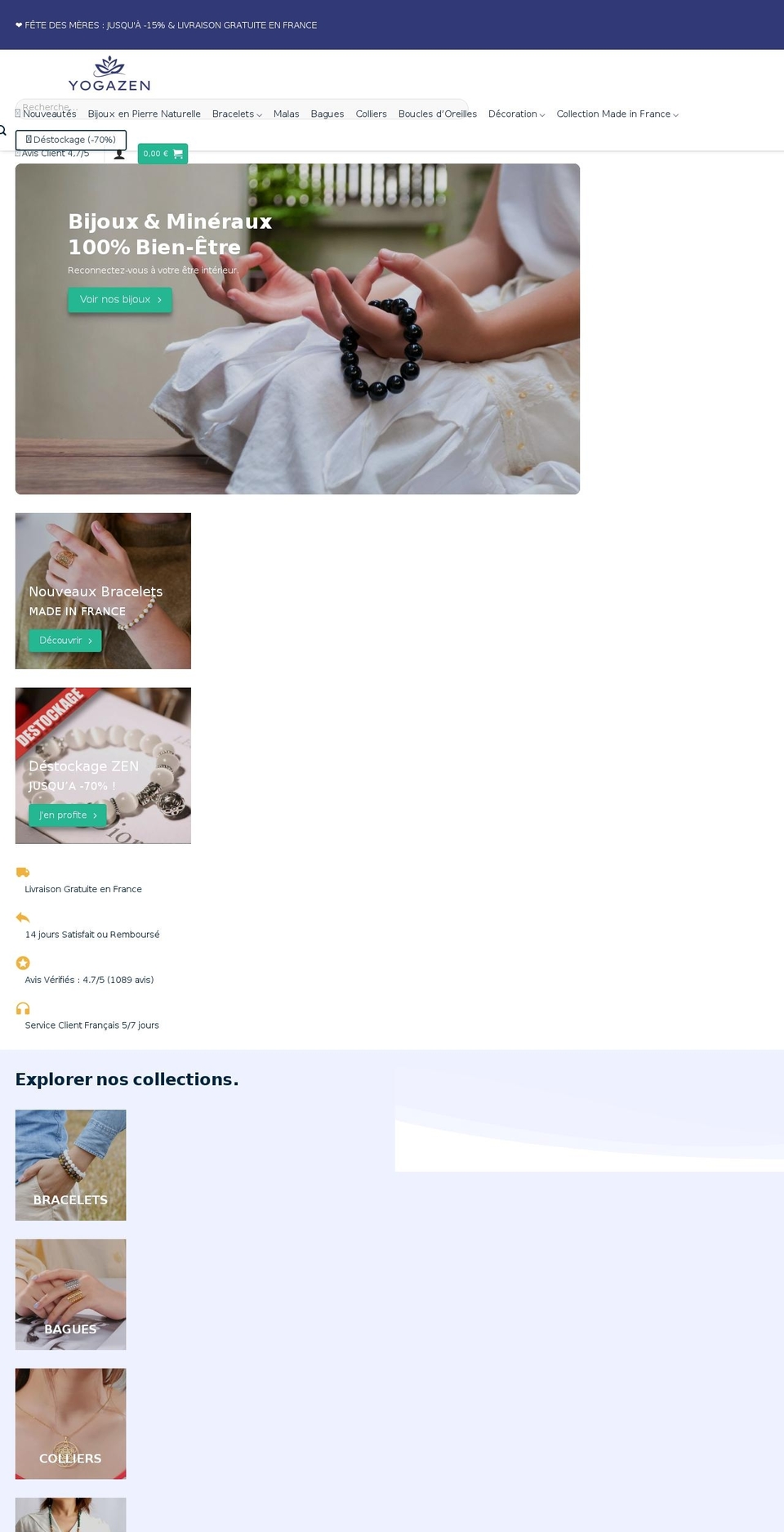 yoga-zen-boutique.com — Shopify storefront screenshot