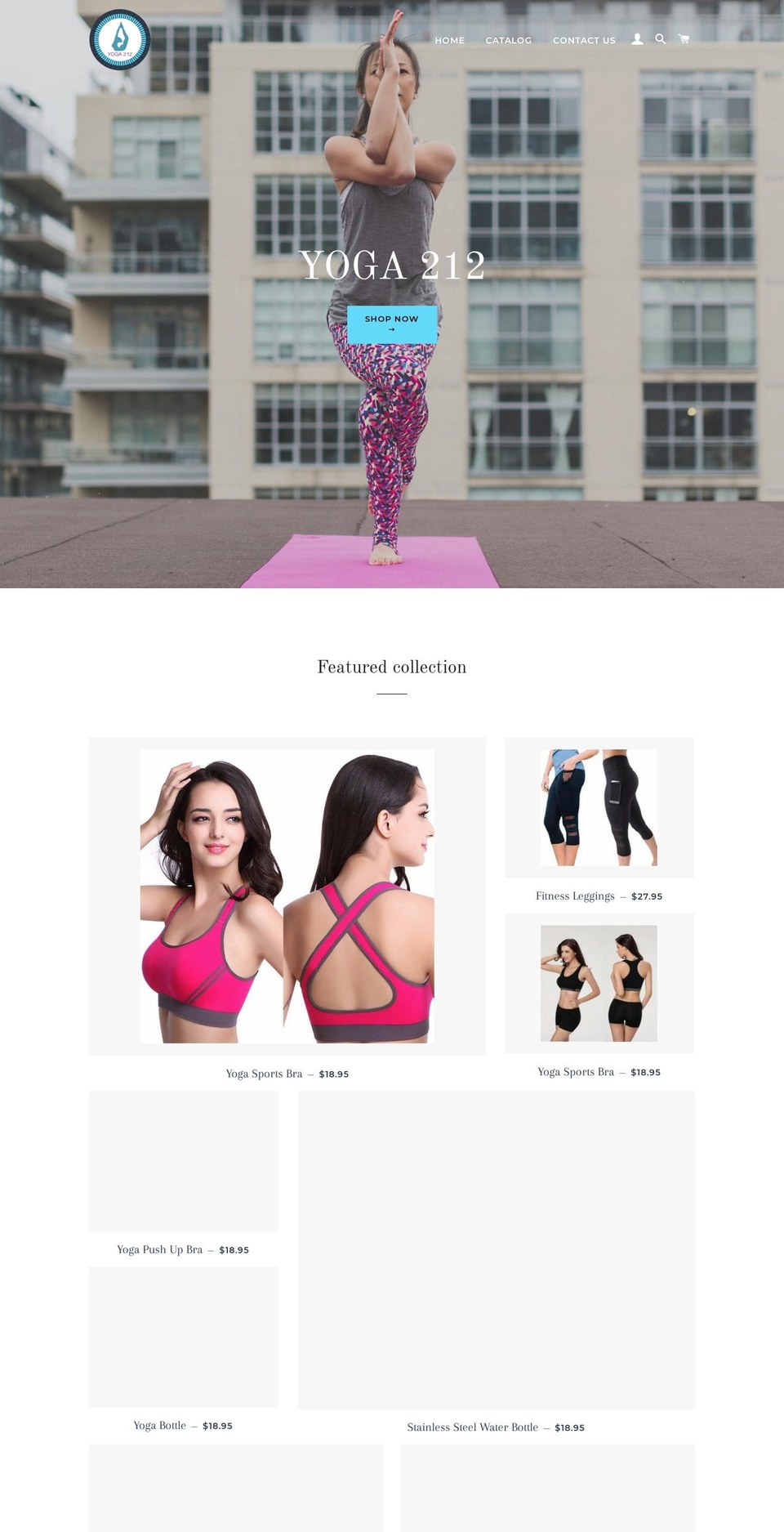 yoga212.com — Shopify storefront screenshot