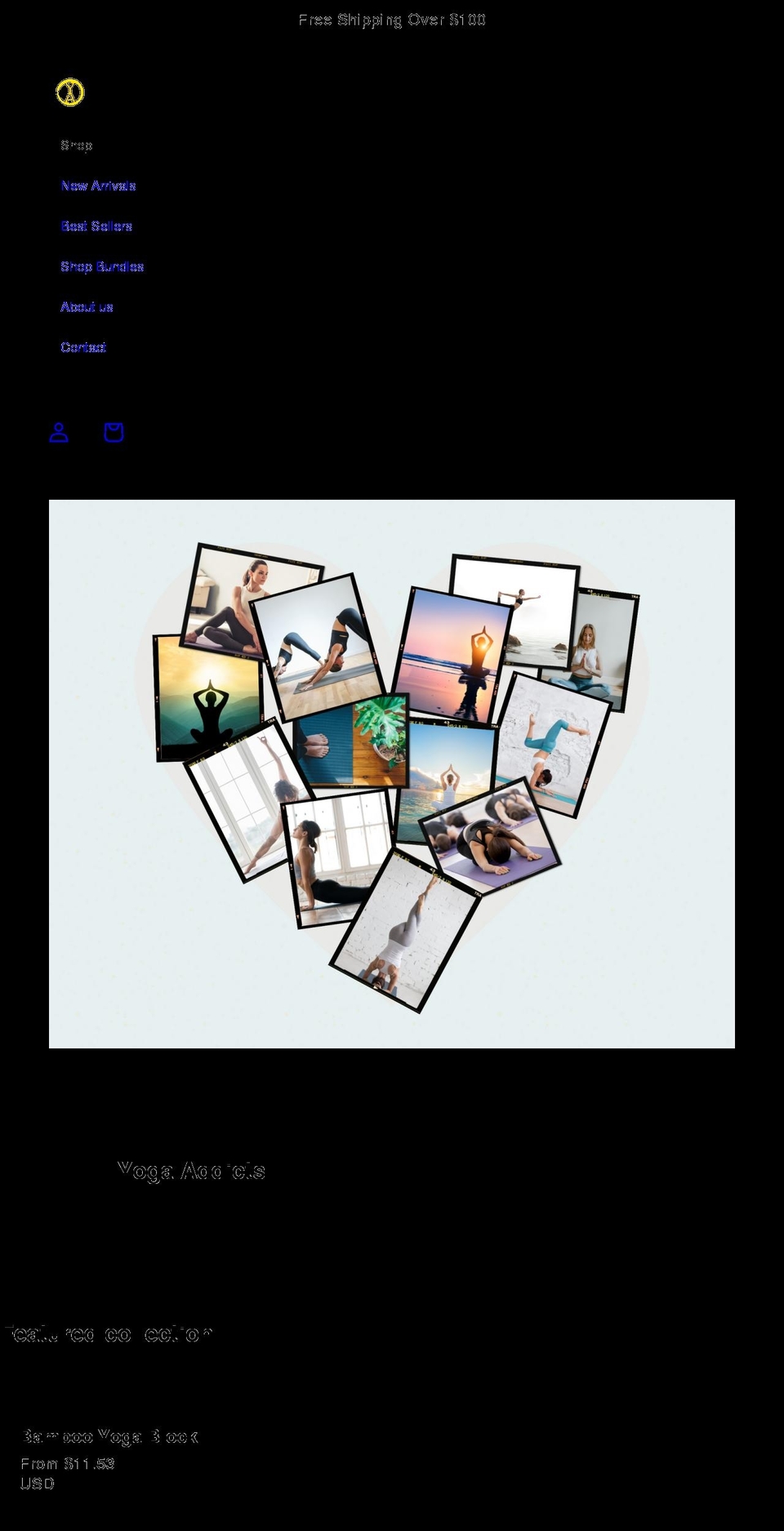 yogaaddicts.com shopify website screenshot