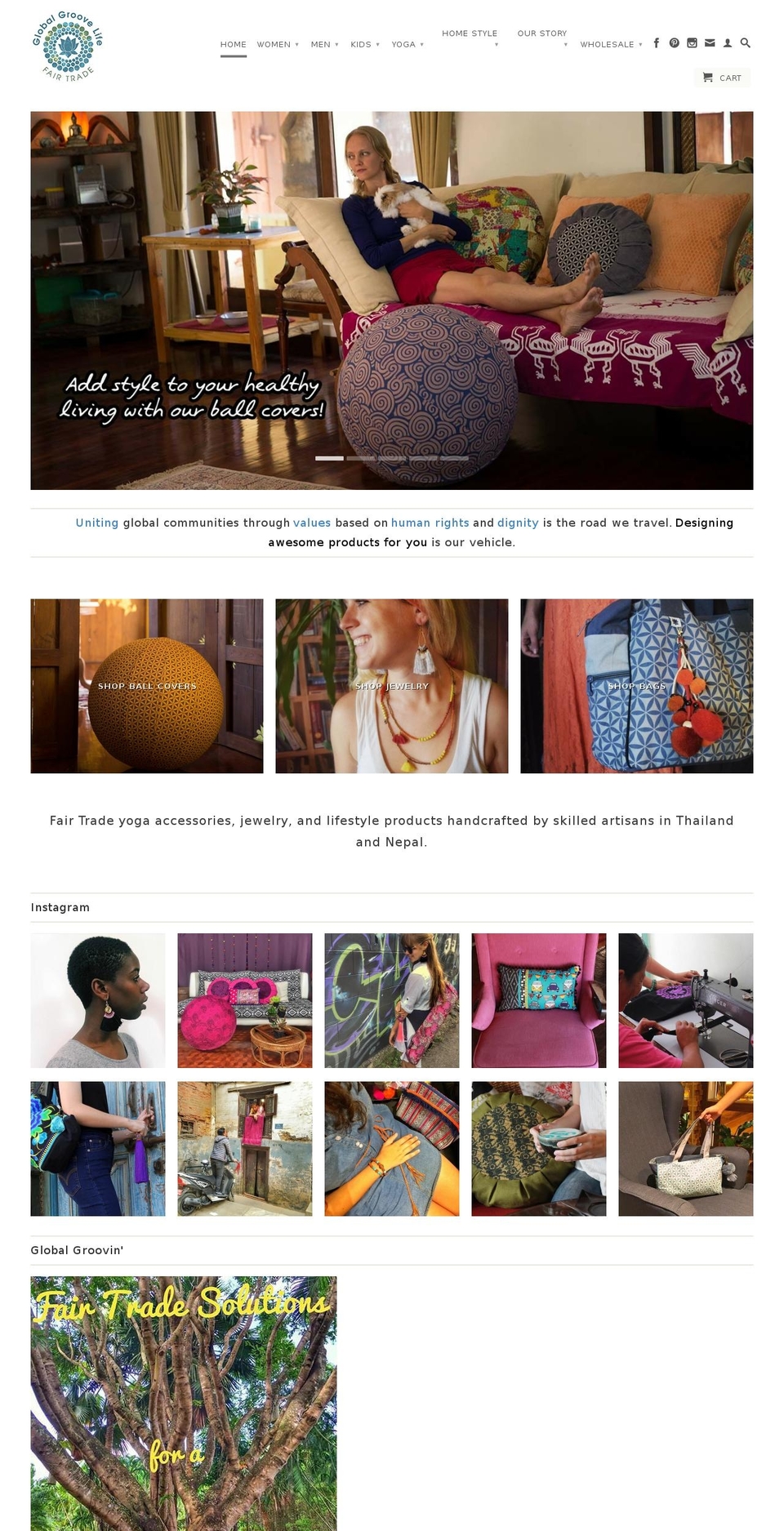Current Retina v3.2 Shopify theme site example yogaballcovers.com