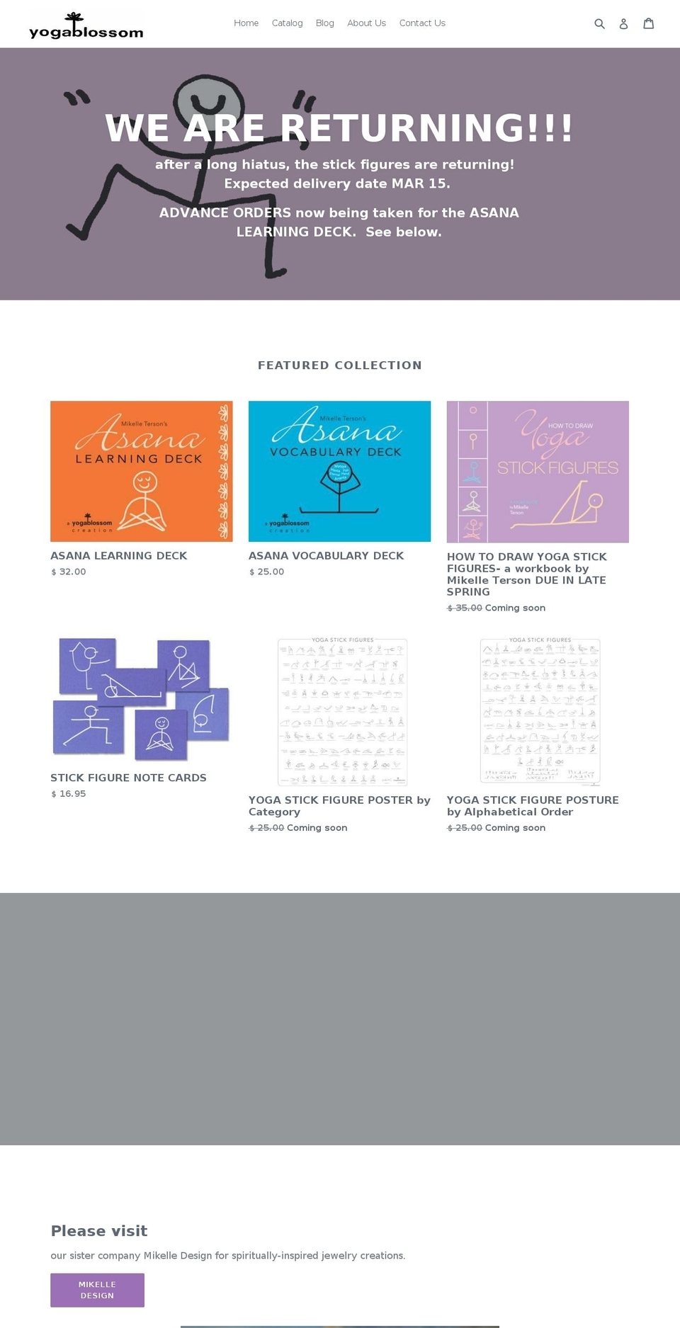 yogablossom.com shopify website screenshot