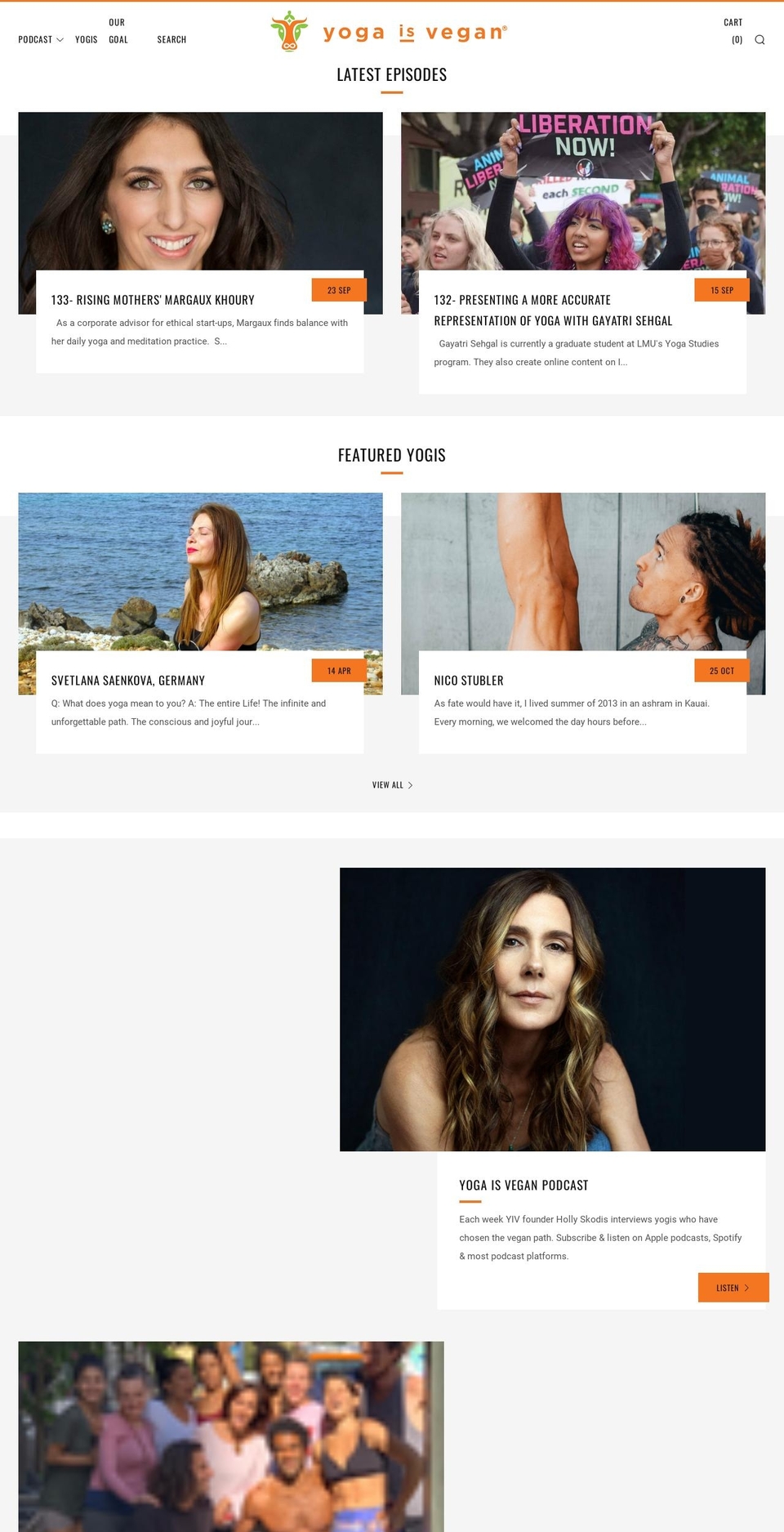 yogaisvegan.com — Shopify storefront screenshot