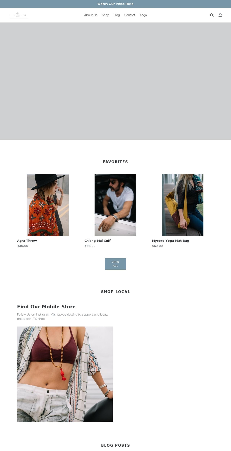 yogalusting.com shopify website screenshot