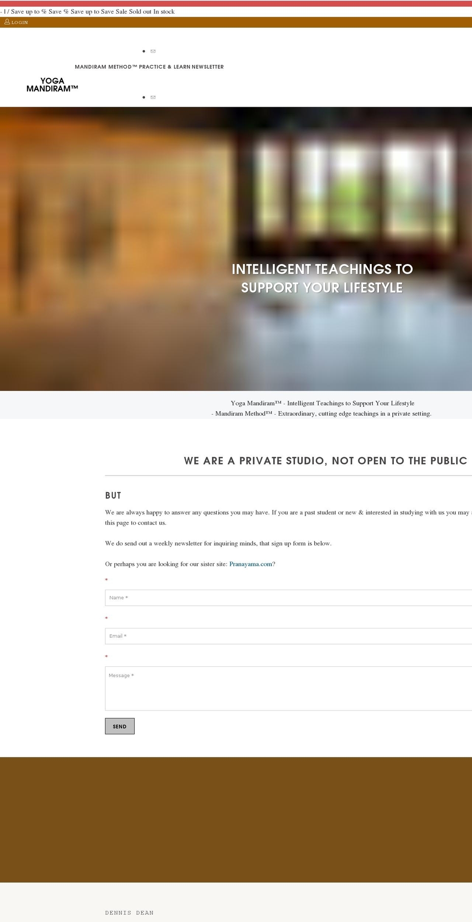 yogamandiram.com shopify website screenshot