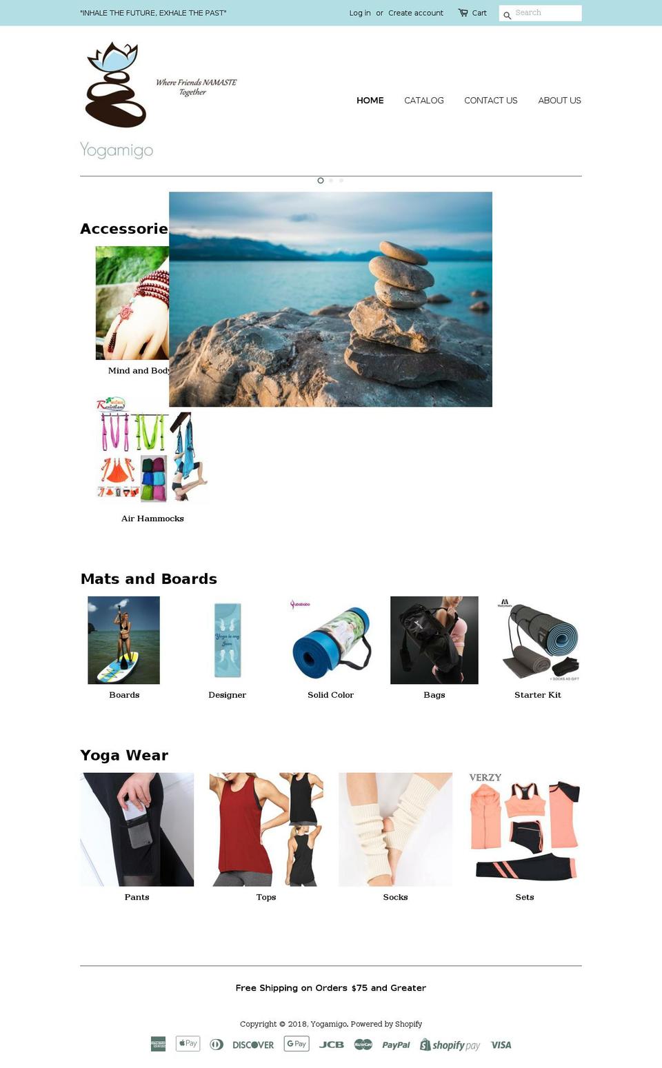 yogamigo.com — Shopify storefront screenshot