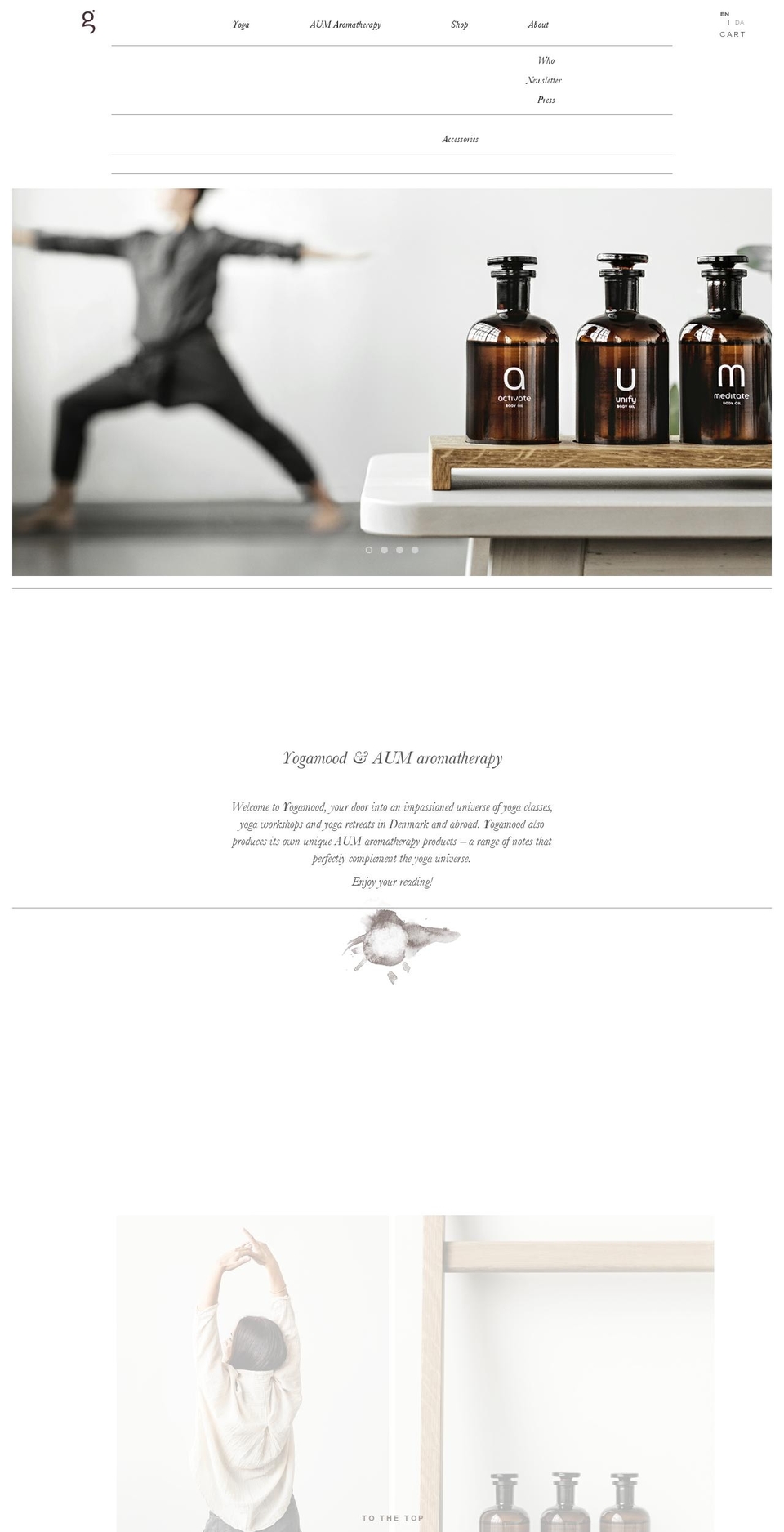 yogamood.dk shopify website screenshot