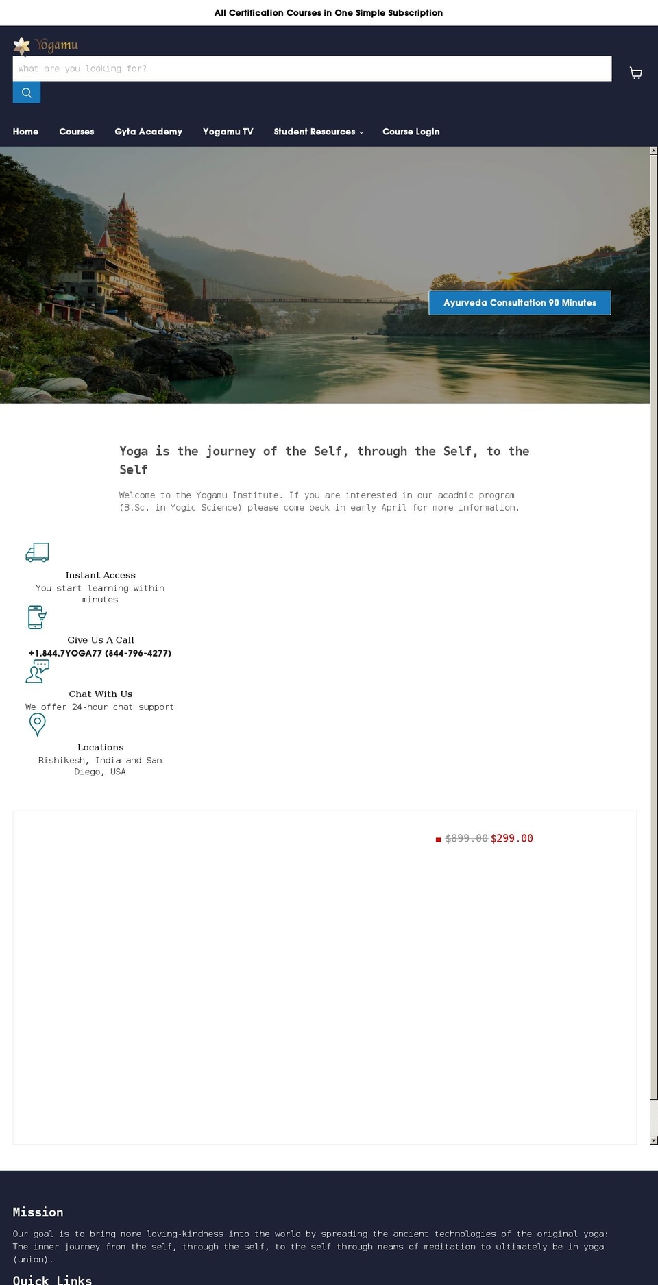 yogamu.com shopify website screenshot