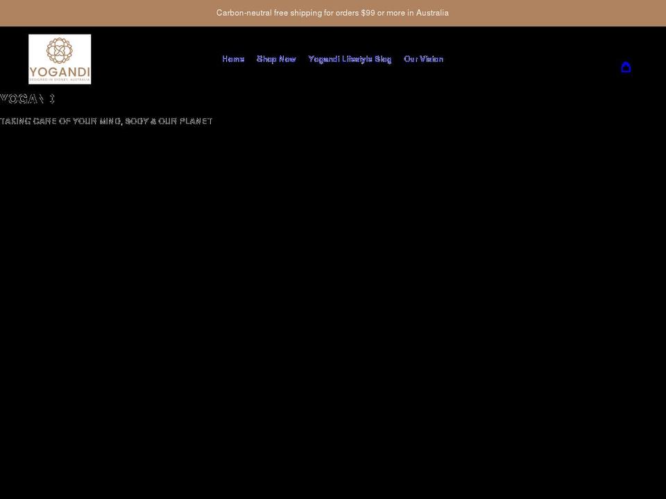 yogandi.com shopify website screenshot