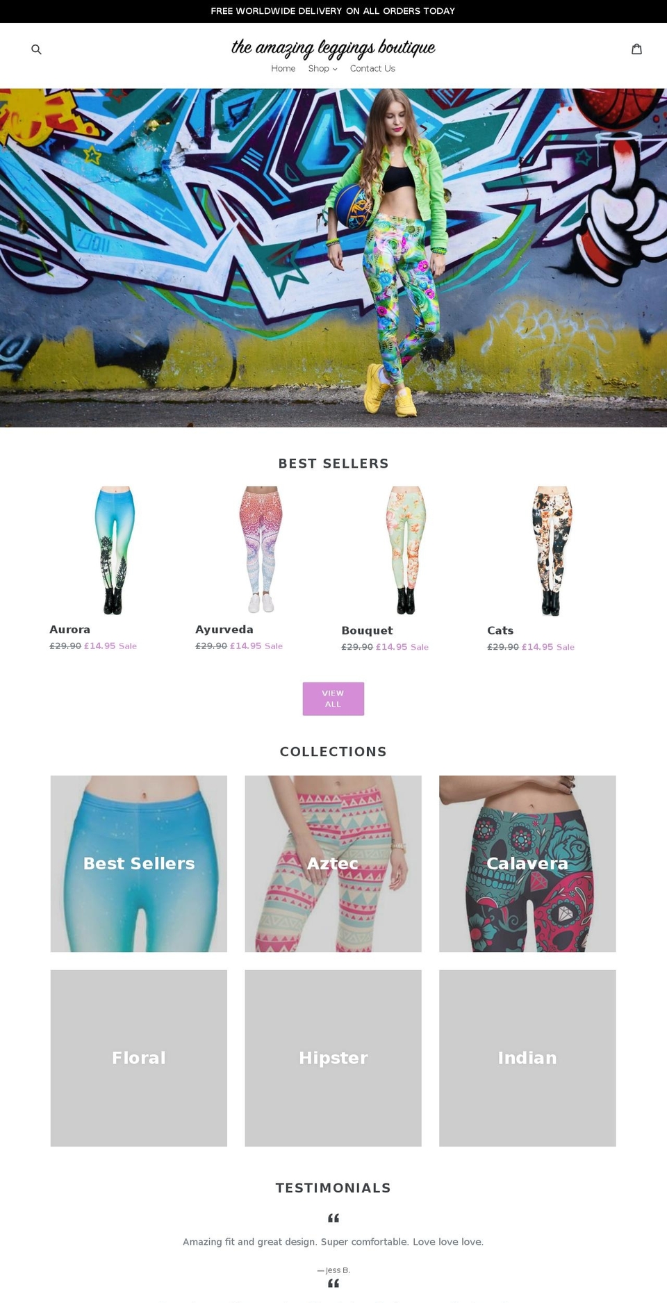 yogapantsboutique.com — Shopify storefront screenshot