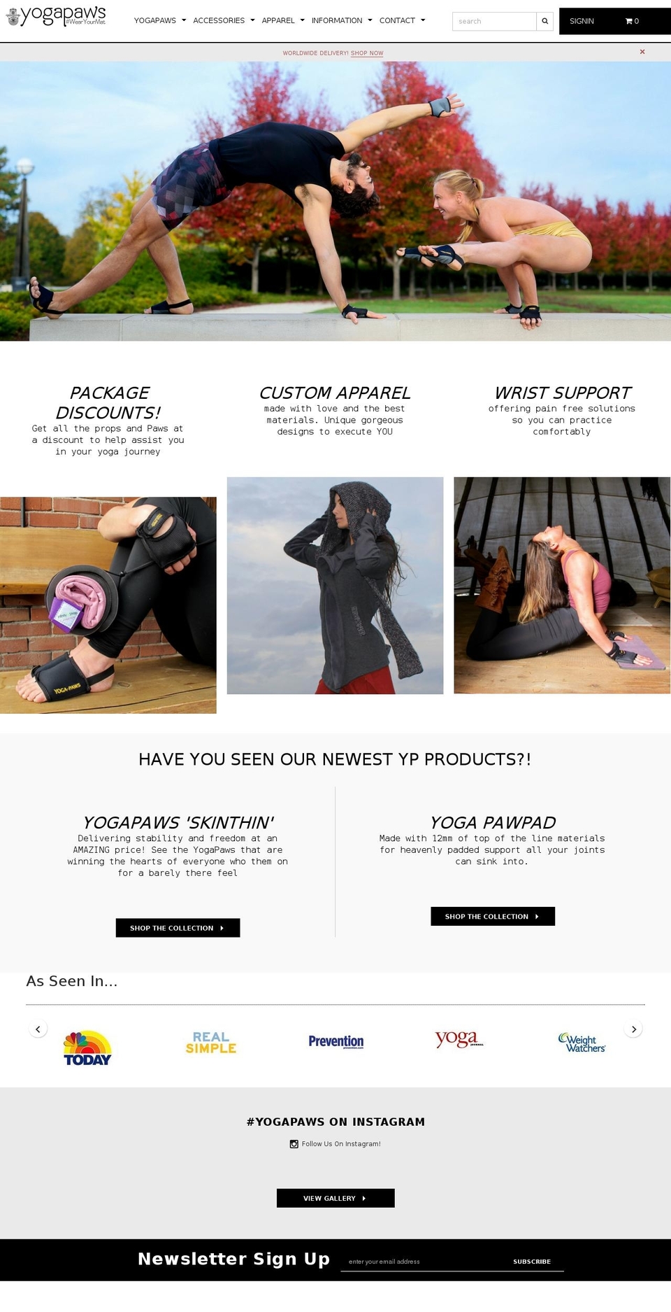 Fashionopolism Shopify theme site example yogapaws.com