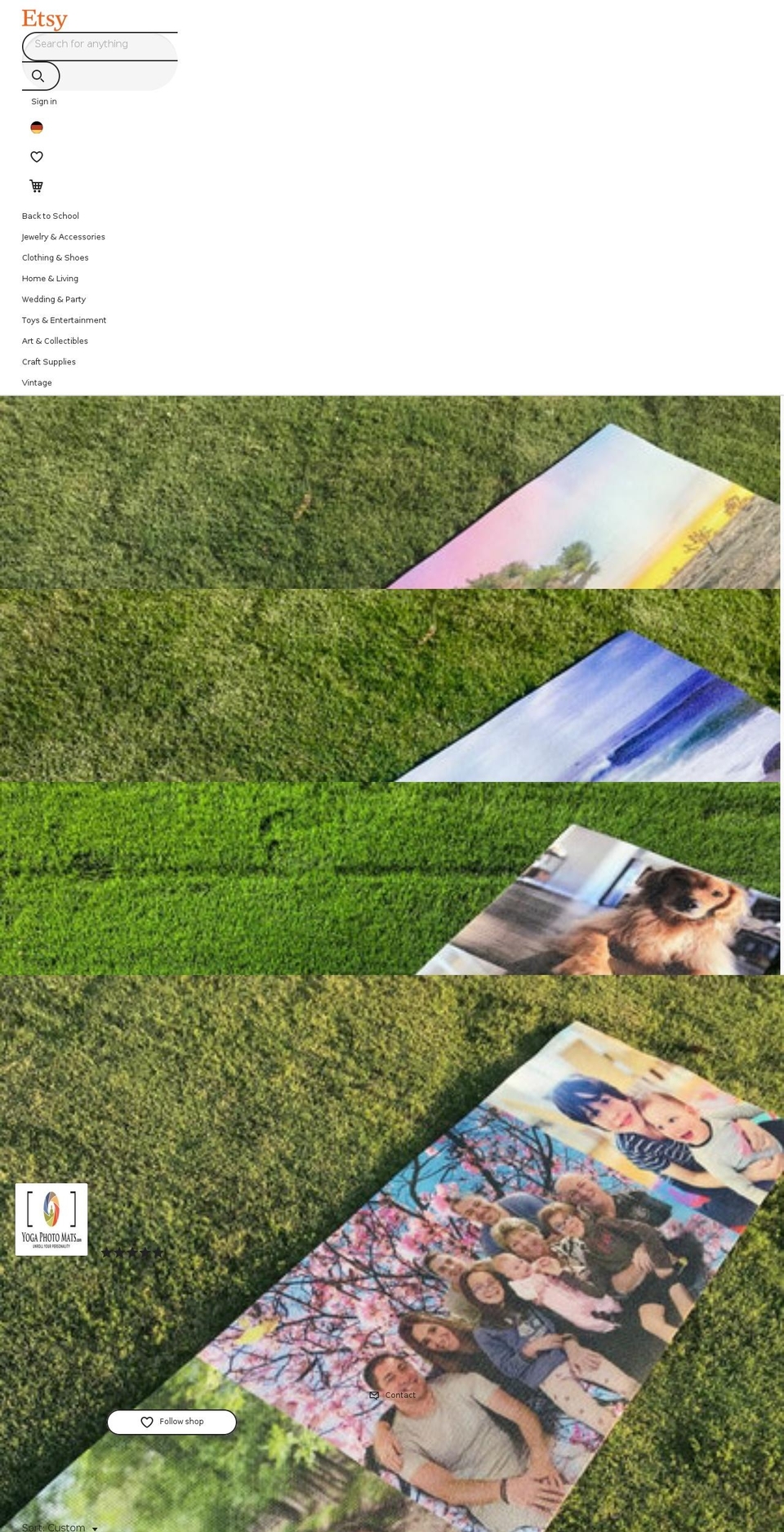 yogaphotomats.com — Shopify storefront screenshot