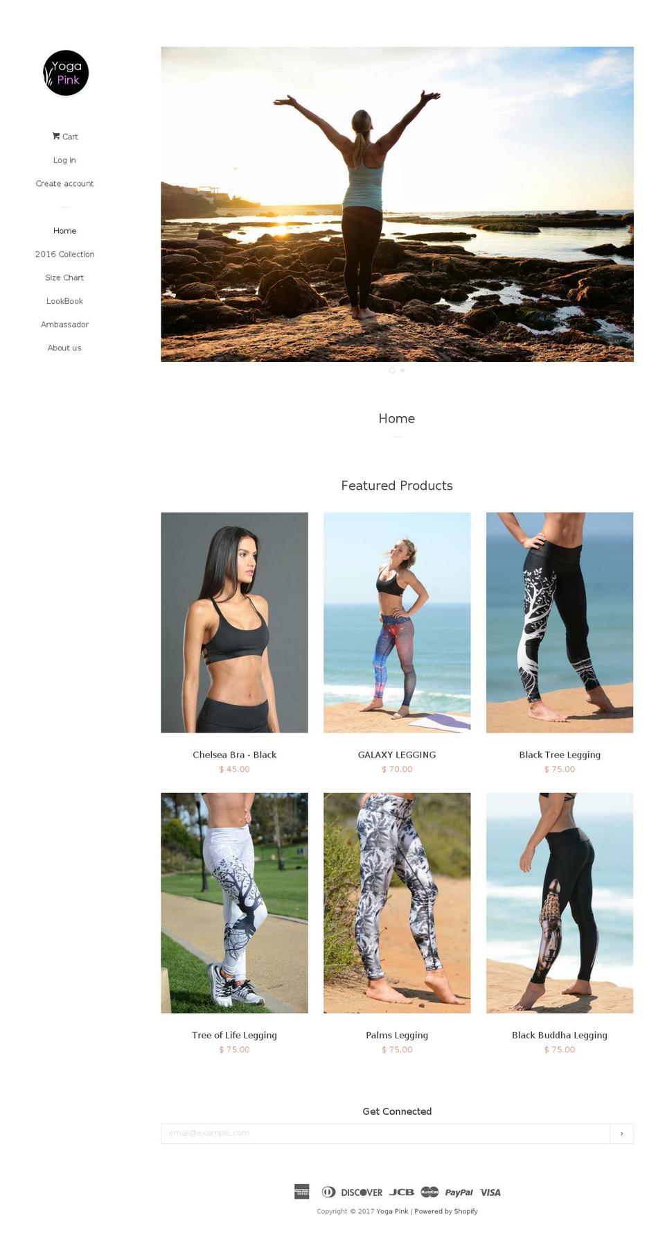 yogapink.com shopify website screenshot