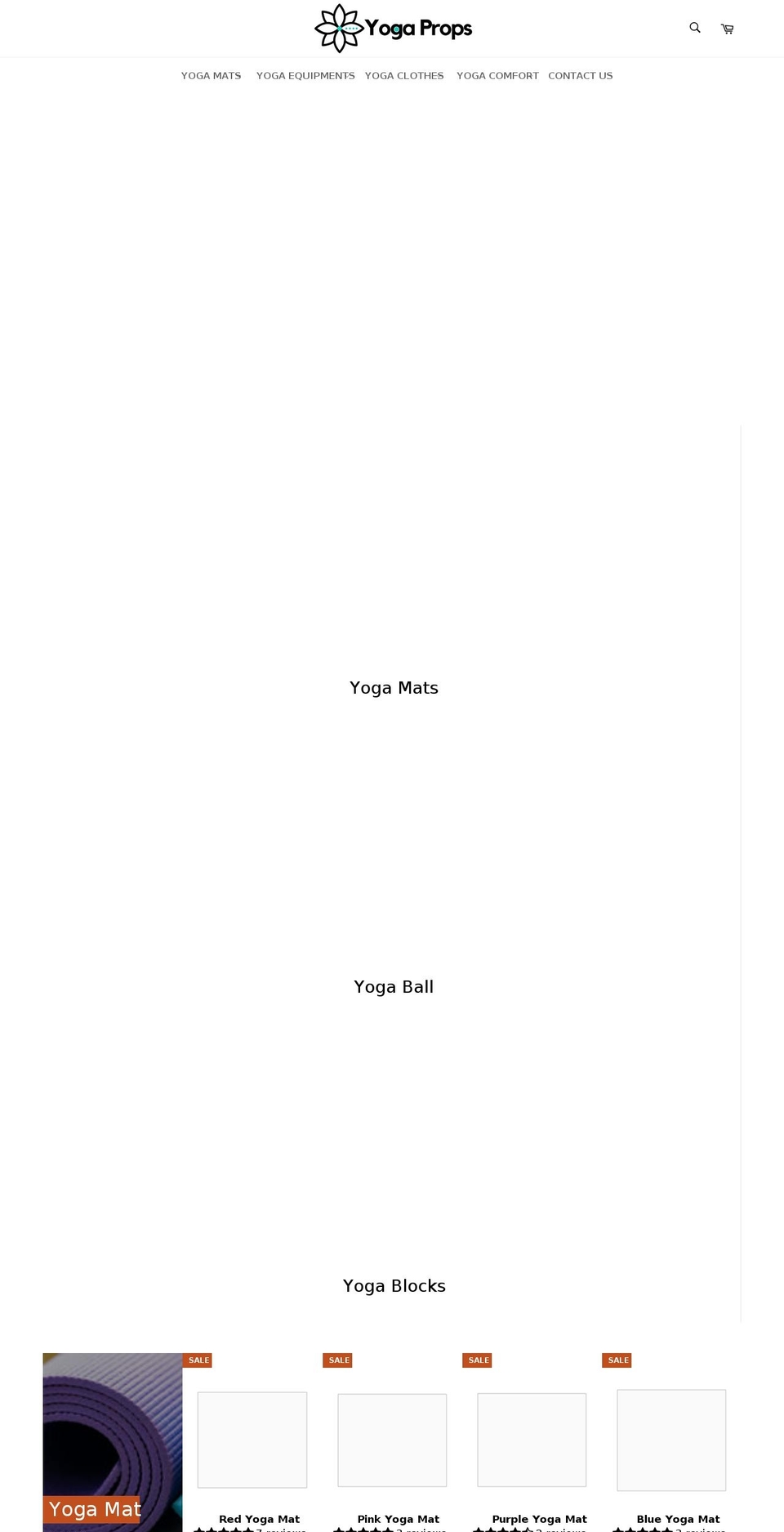 yogaprops.co.uk shopify website screenshot