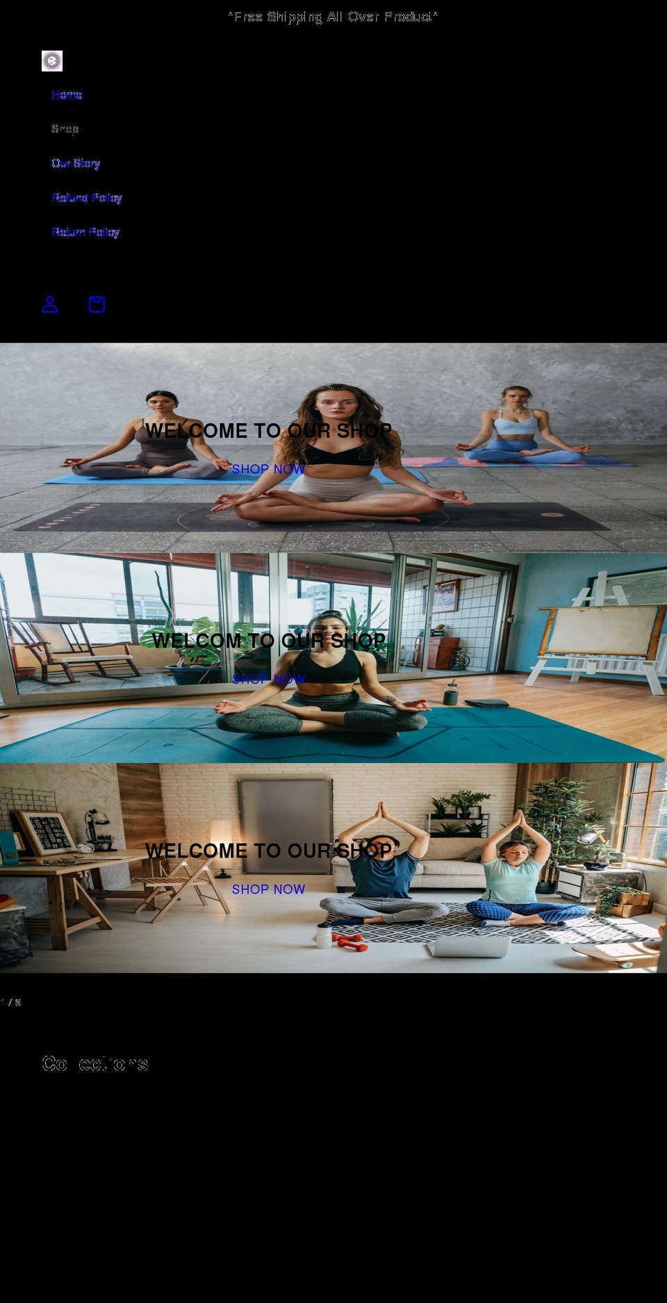yogashop2018.com — Shopify storefront screenshot