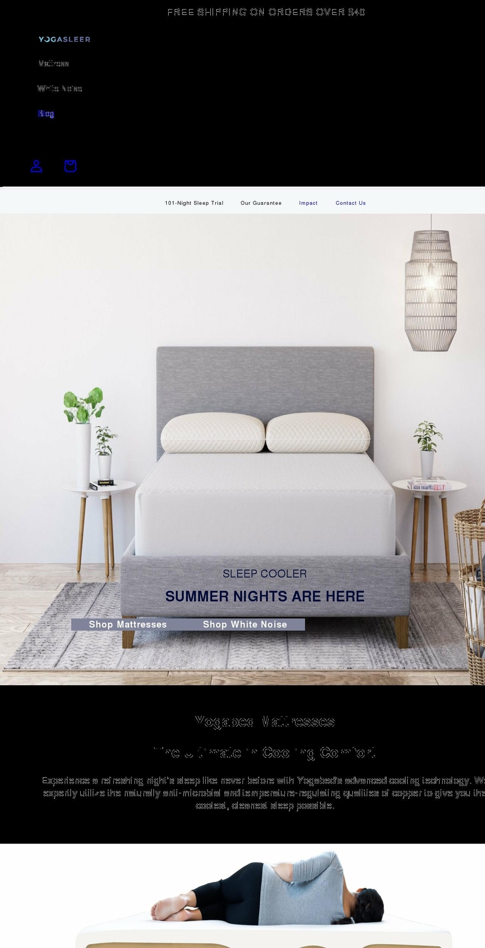 yogasleep.com shopify website screenshot