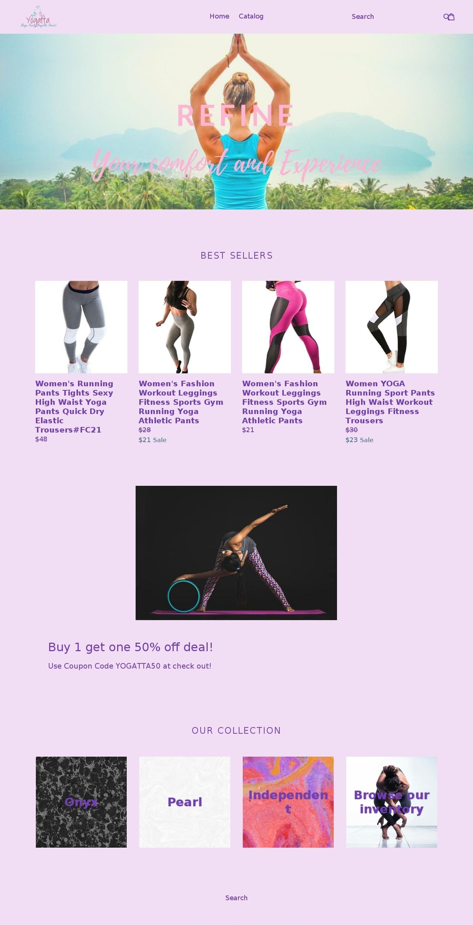 yogatta.net shopify website screenshot