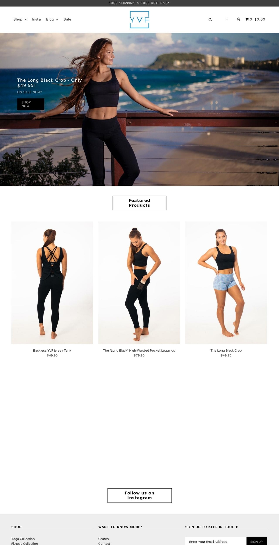 yogavalleyfit.com — Shopify storefront screenshot