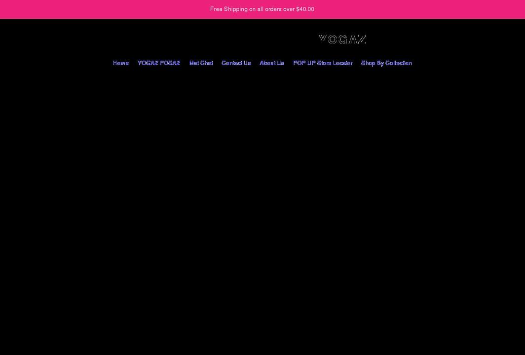 yogaz.com shopify website screenshot