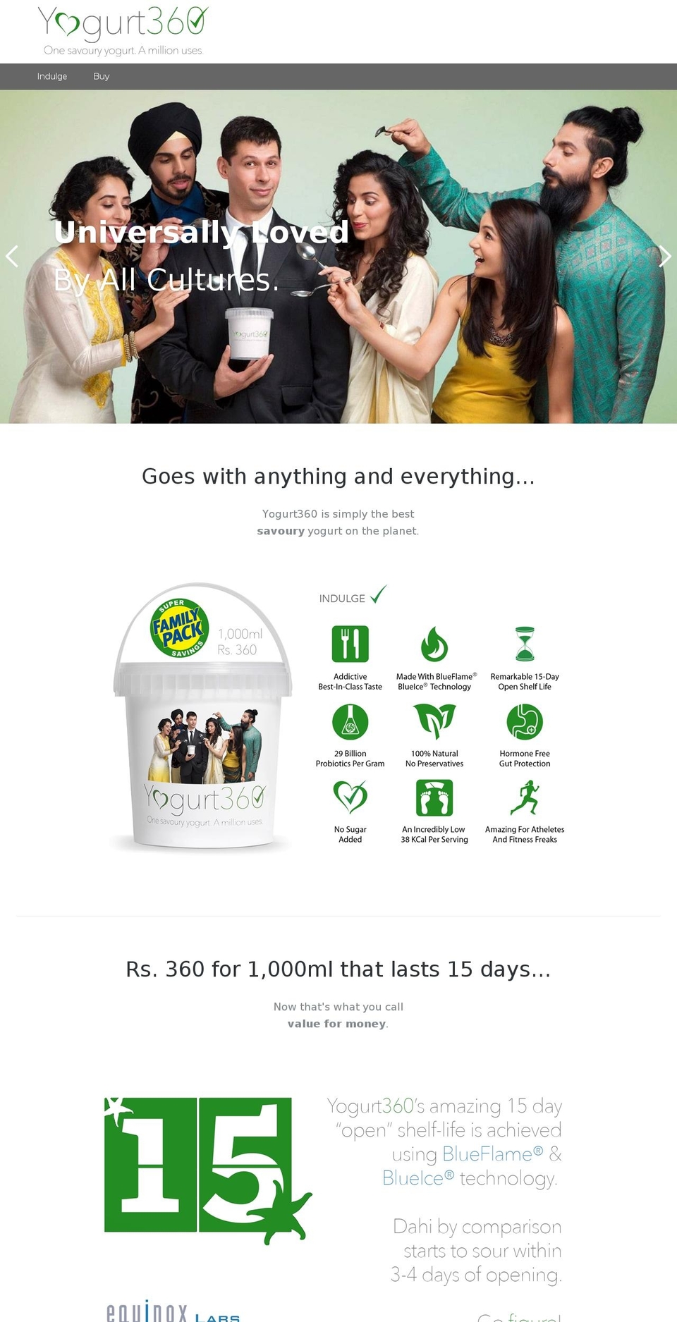 yoghurt360.com — Shopify storefront screenshot