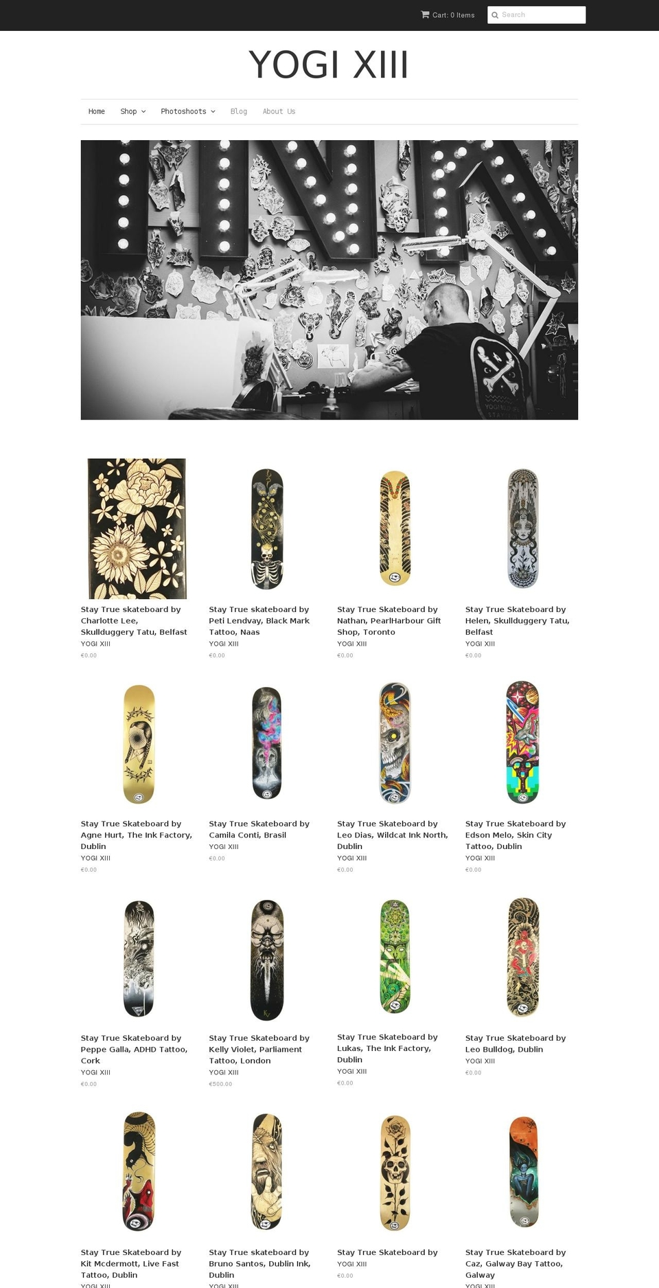 yogi13.com — Shopify storefront screenshot