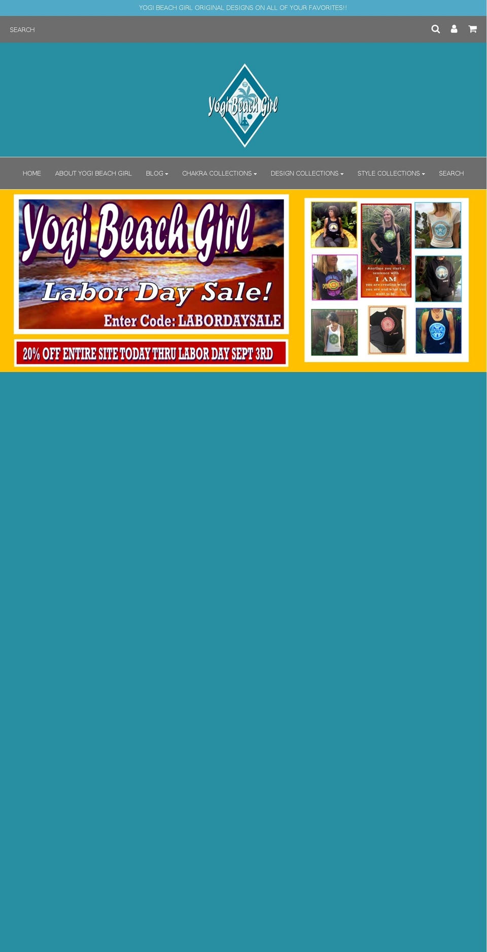 yogibeachgirl.com shopify website screenshot