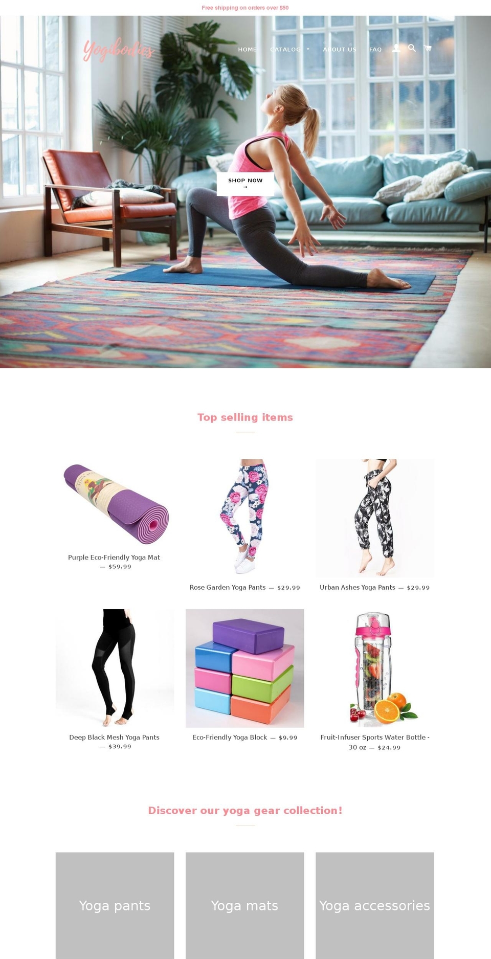 yogibodies.com — Shopify storefront screenshot