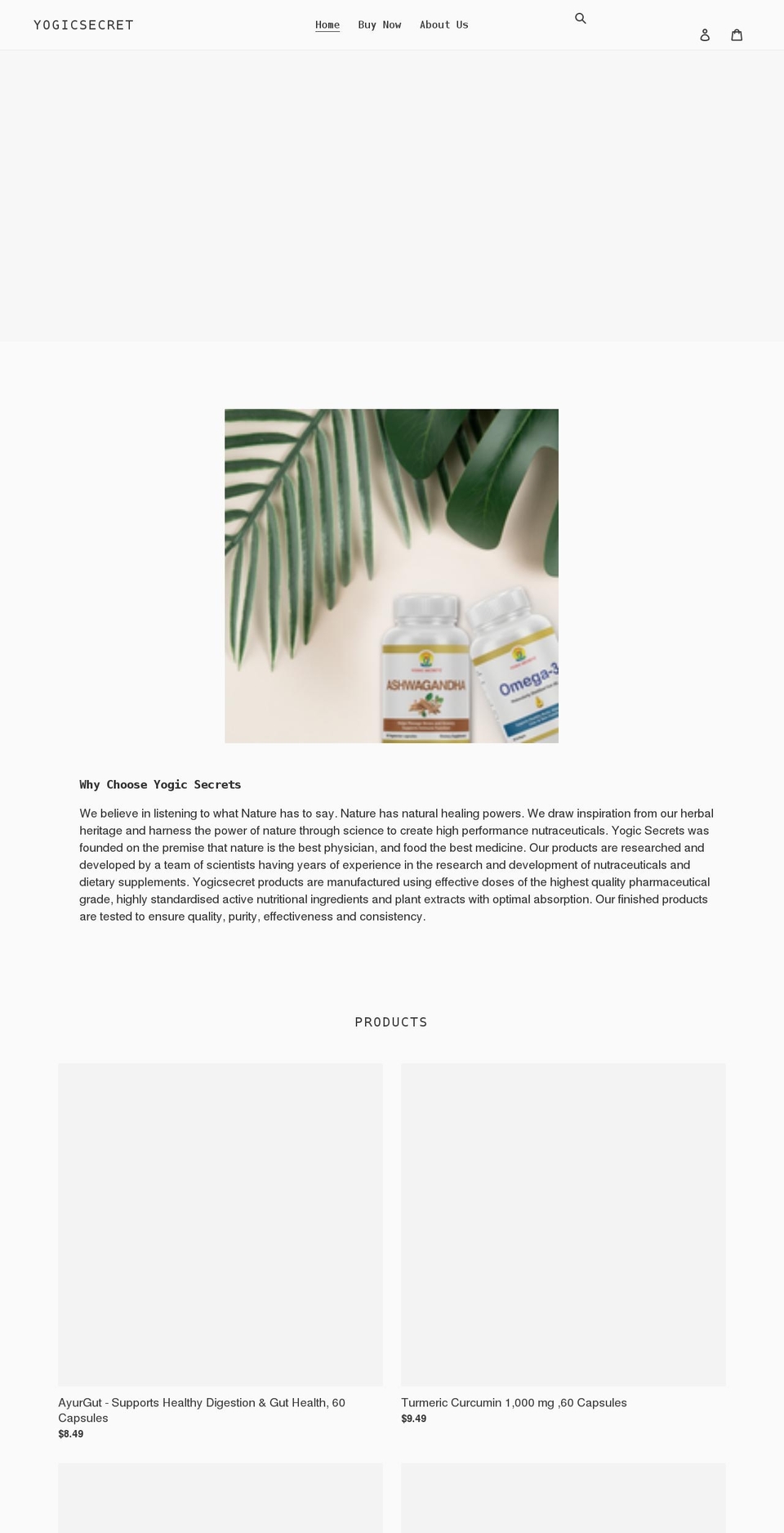 yogicsecretsus.com shopify website screenshot