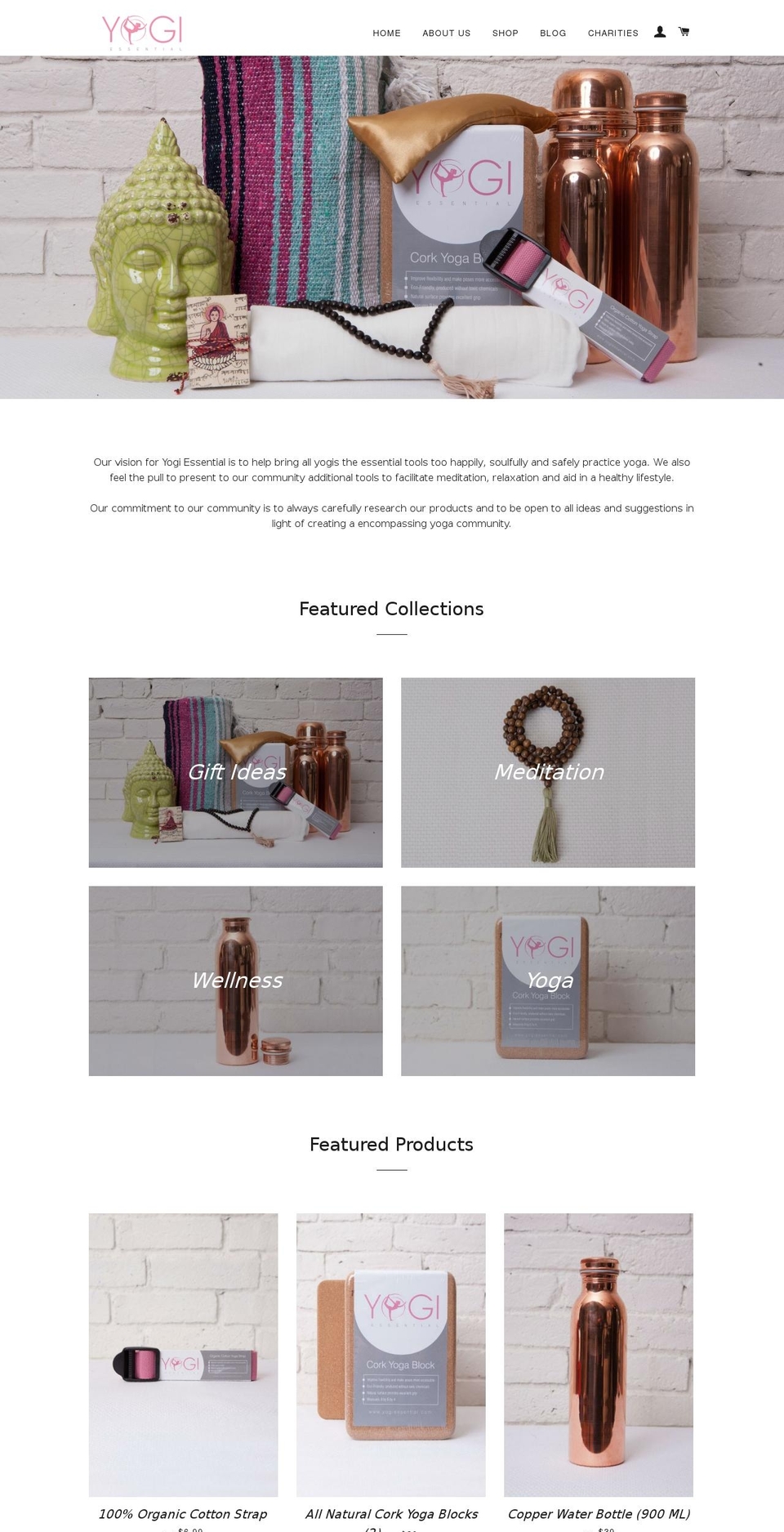 yogiessential.com shopify website screenshot