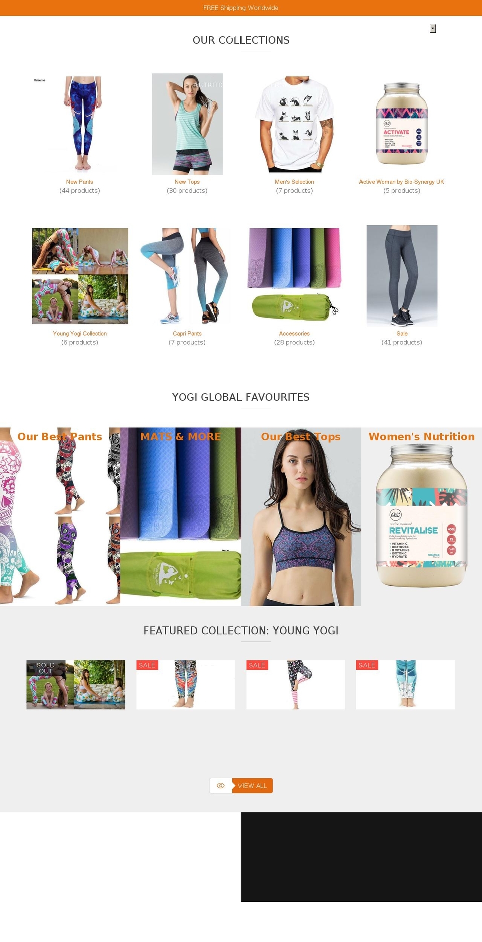 yogiglobal.com shopify website screenshot