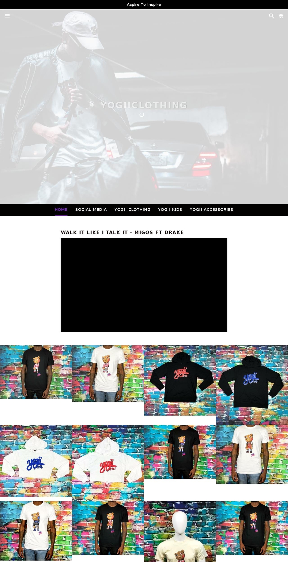 yogiiclothing.com shopify website screenshot
