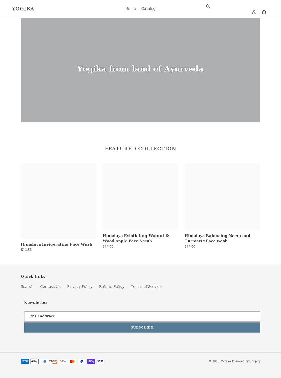 yogikaherbs.com shopify website screenshot