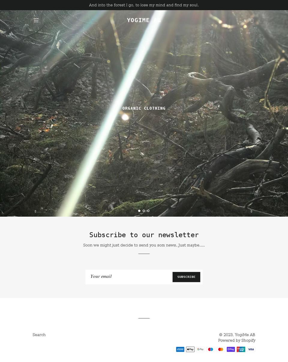 yogime.se shopify website screenshot