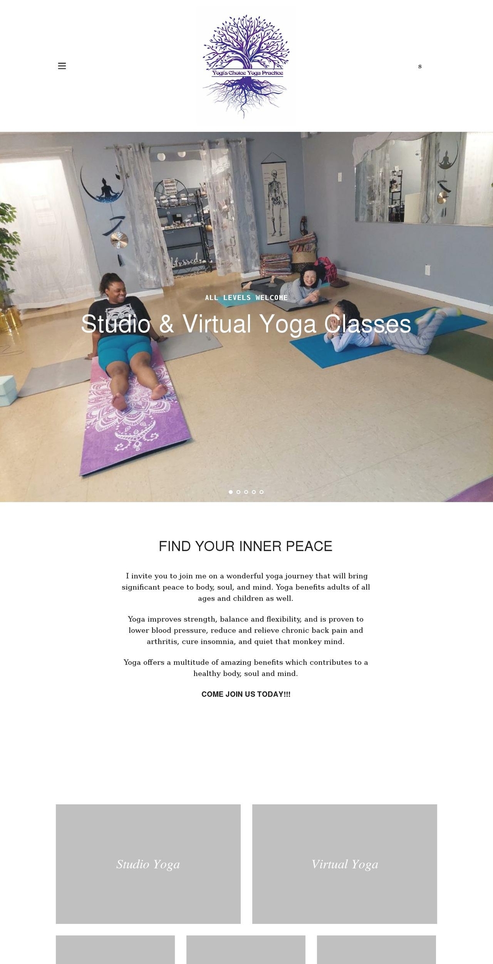 yogischoiceyoga.com shopify website screenshot