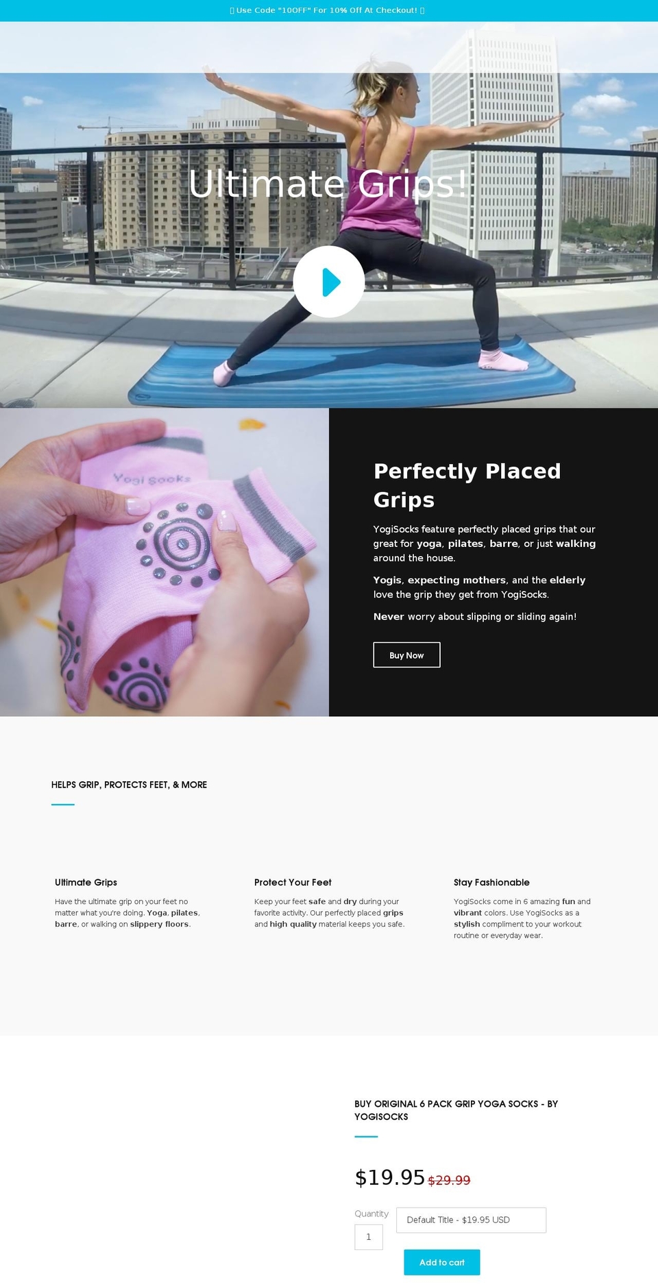yogisocksnyc.com shopify website screenshot