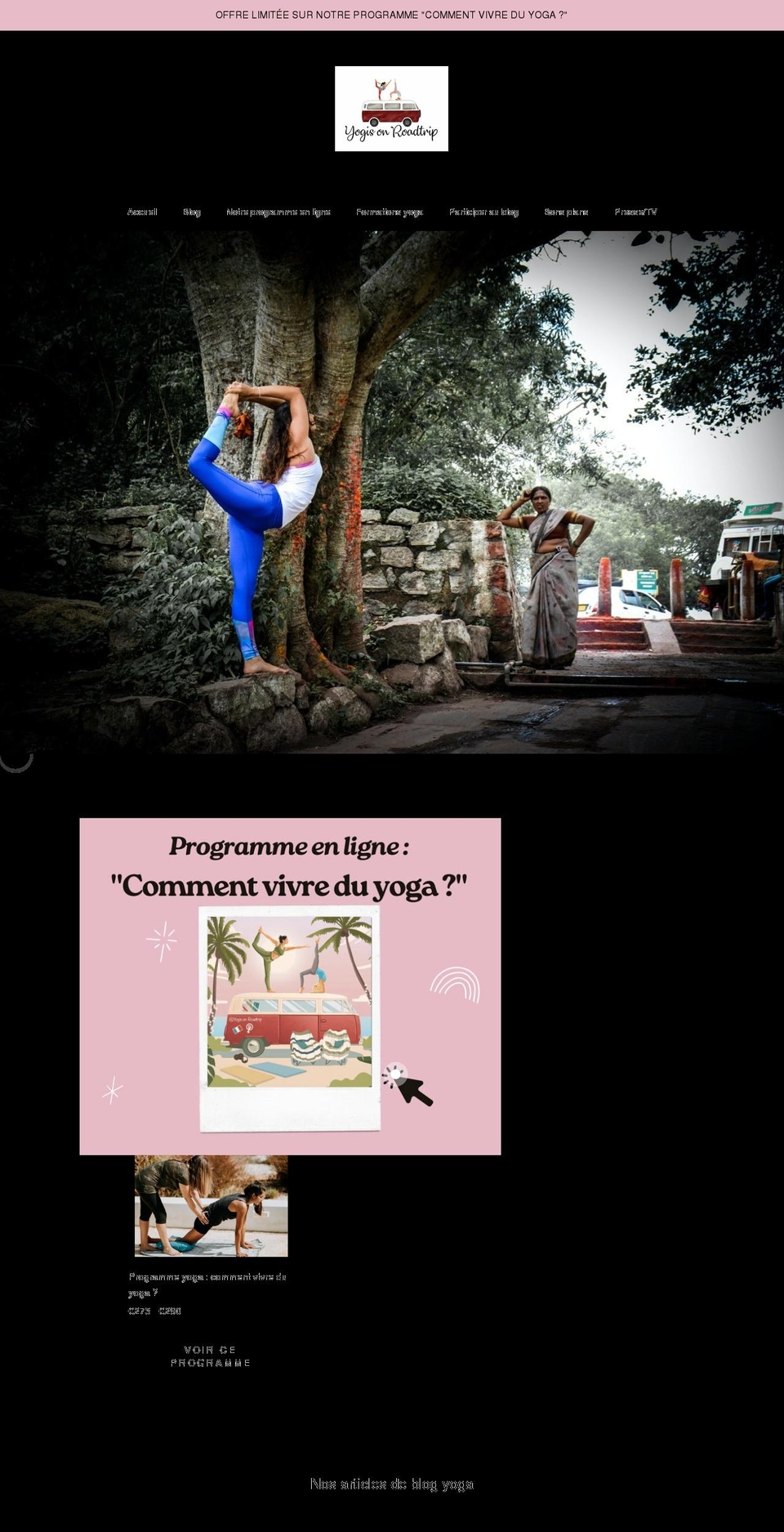 yogisonroadtrip.com — Shopify storefront screenshot