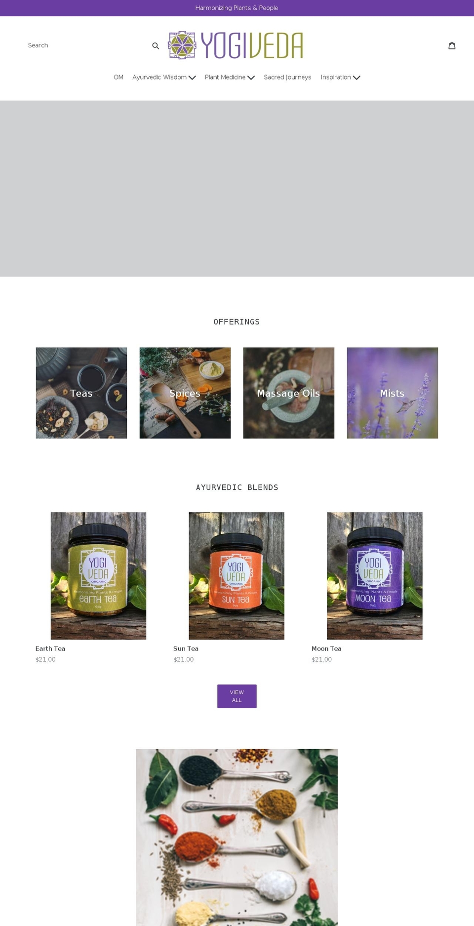 yogiveda.com shopify website screenshot