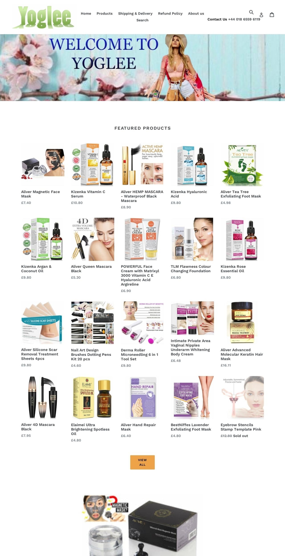 yoglee.co.uk shopify website screenshot