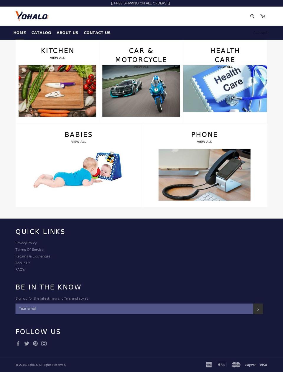 yohalo.com — Shopify storefront screenshot