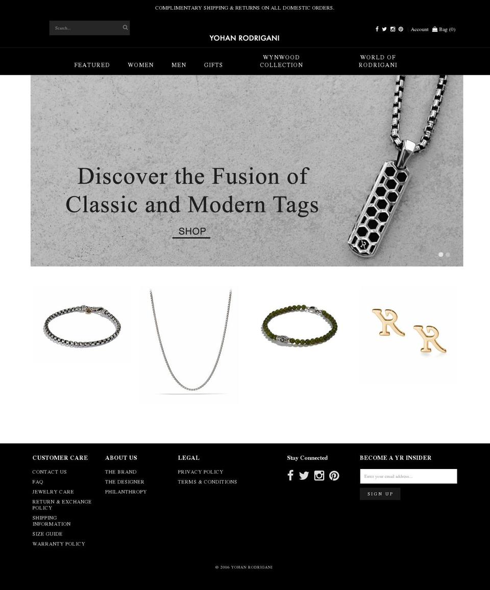 yohanrodrigani.com shopify website screenshot