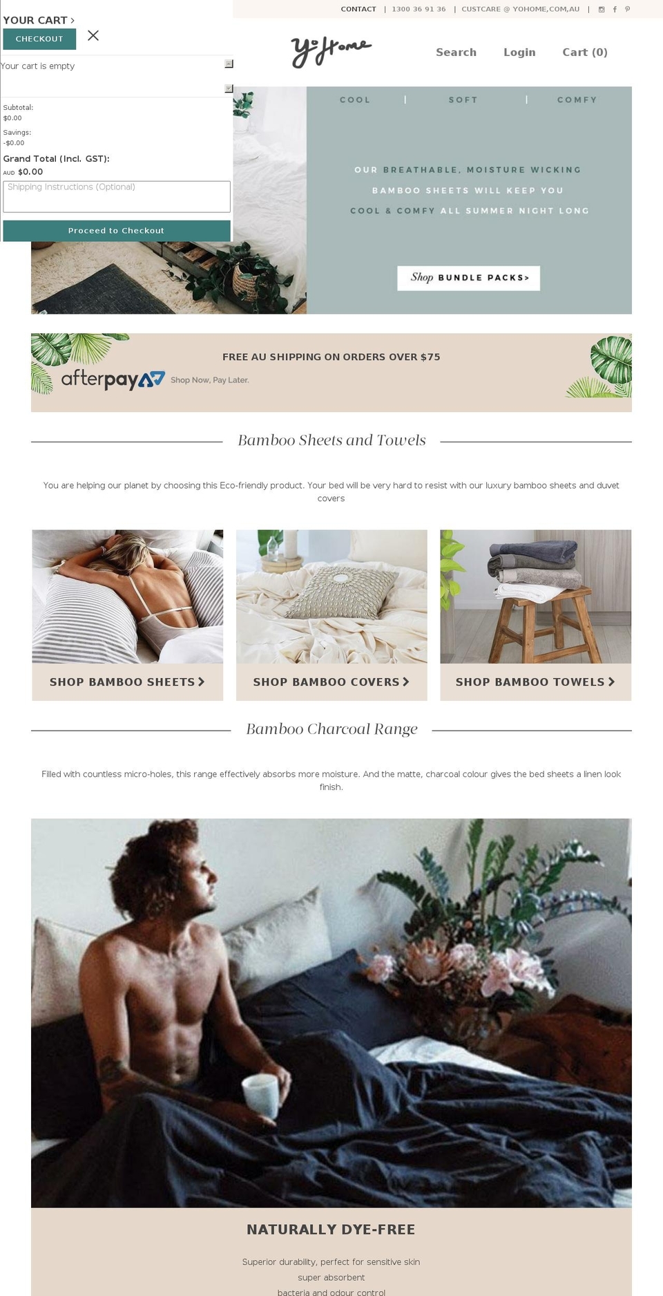 yohome.com.au shopify website screenshot
