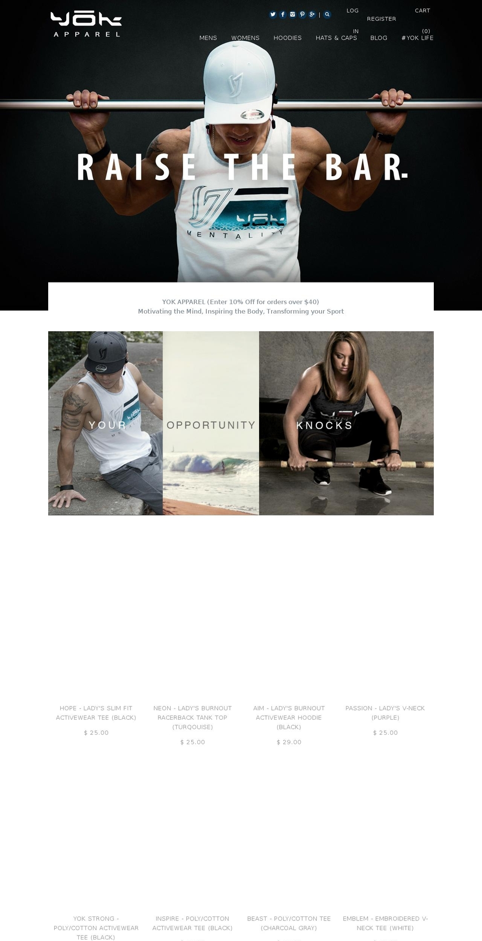 yokapparel.com shopify website screenshot