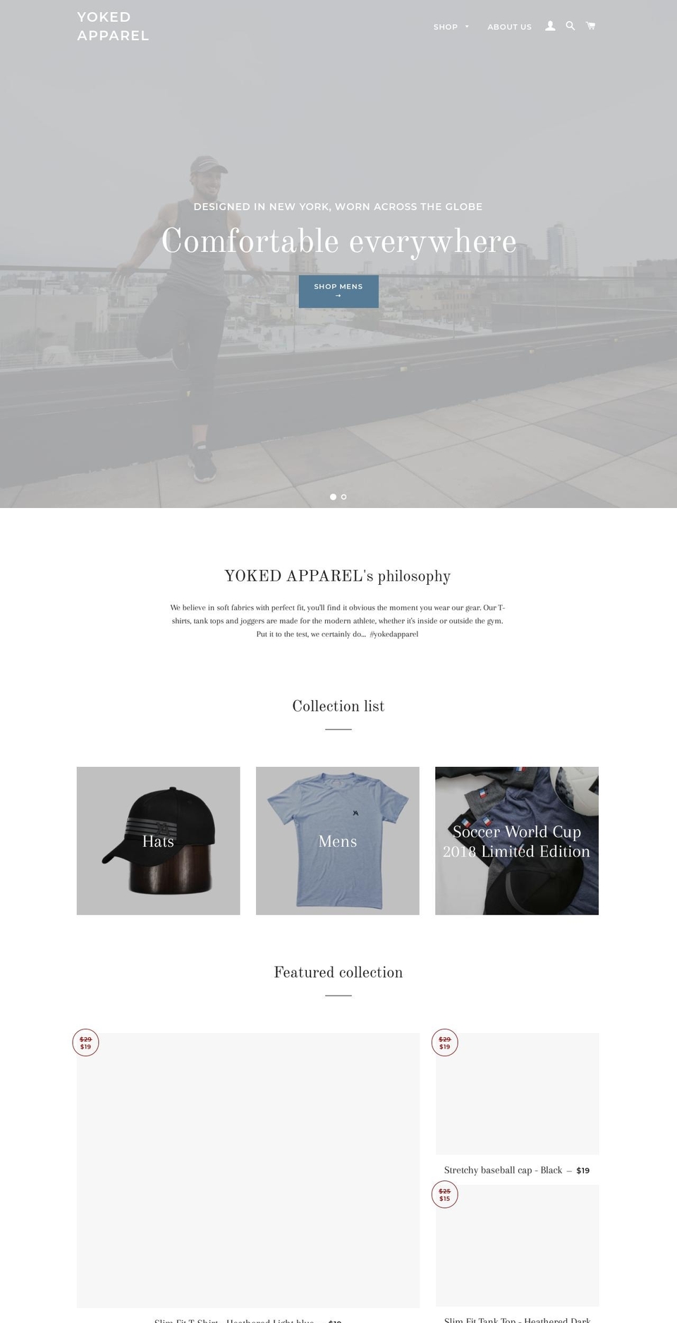 yoked.net shopify website screenshot