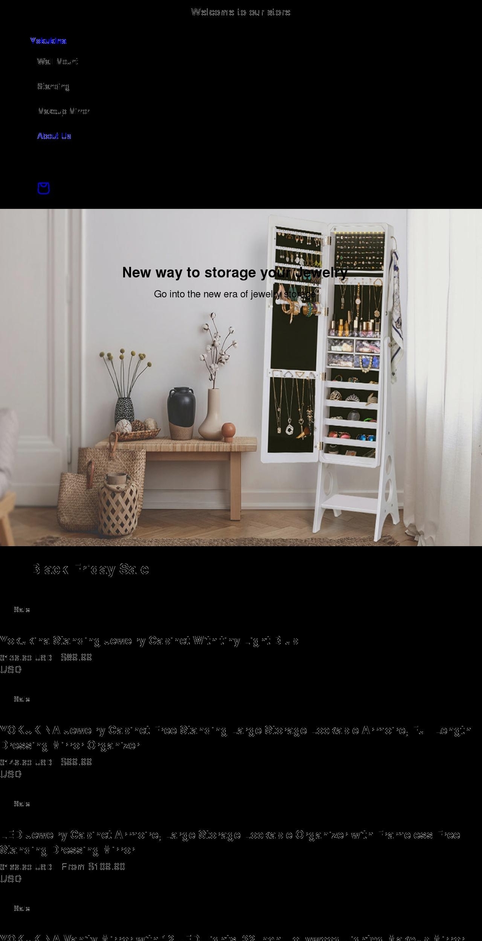 yokukina.com shopify website screenshot