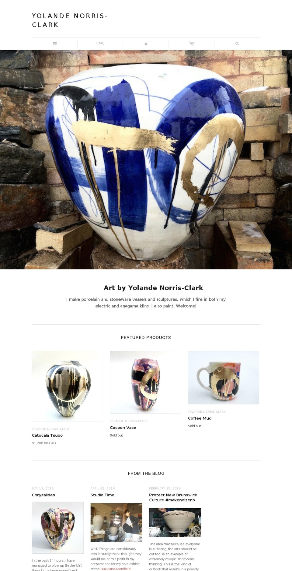 yolandeclark.com shopify website screenshot