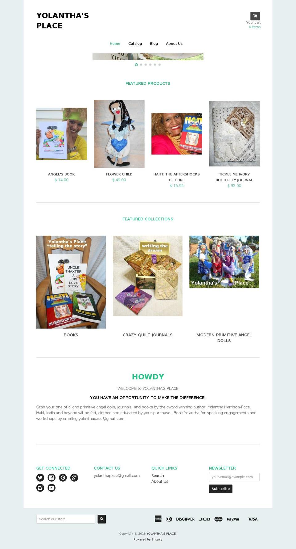 yolantha.com shopify website screenshot