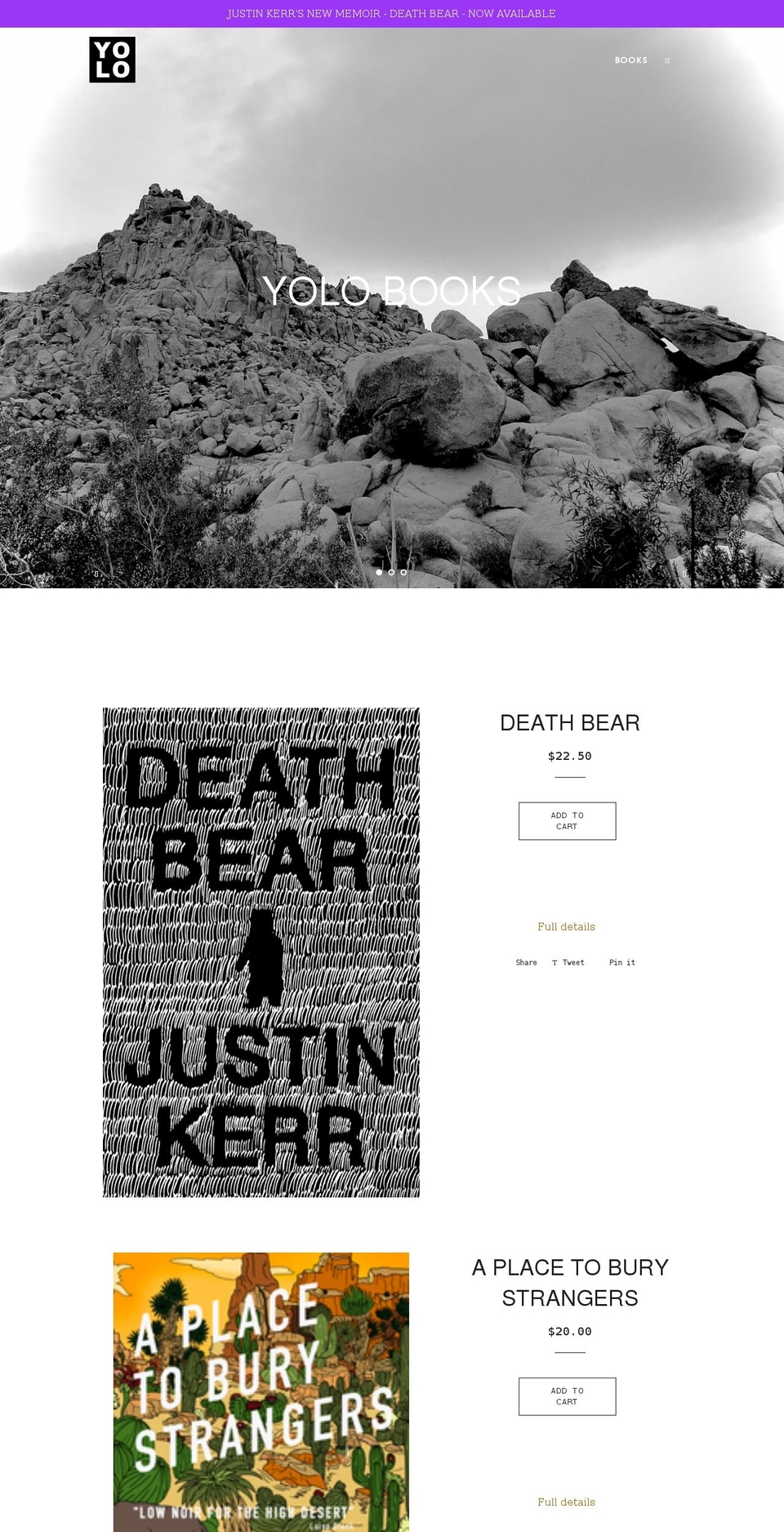 yolo-books.com shopify website screenshot